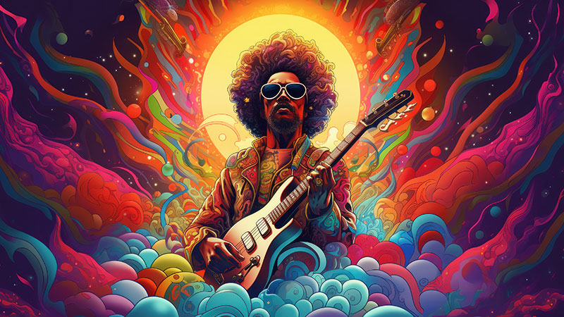 دانلود آهنگ های لاتی خارجی خفن 1 afro guitar colorful music sunglasses digital art 4k wallpaper uhdpaper.com 222@1@n 1